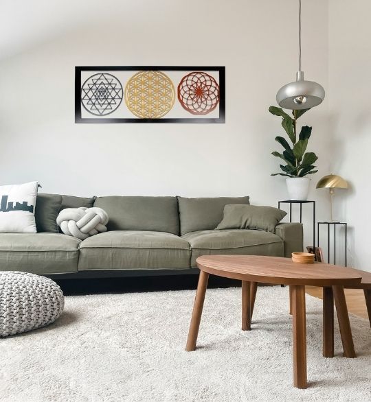 Geometrik Mandala Metal Tablo